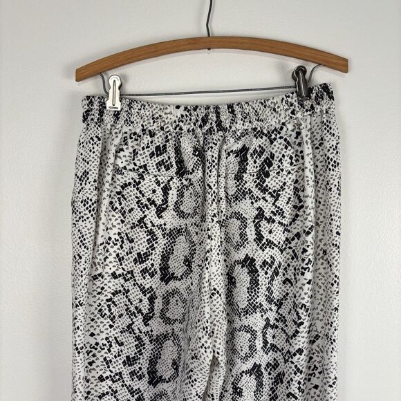J Crew Jamie Pants Size 10 Elastic Waist Pull On Serpentine Snake Ivory AL462 - Picture 5 of 8